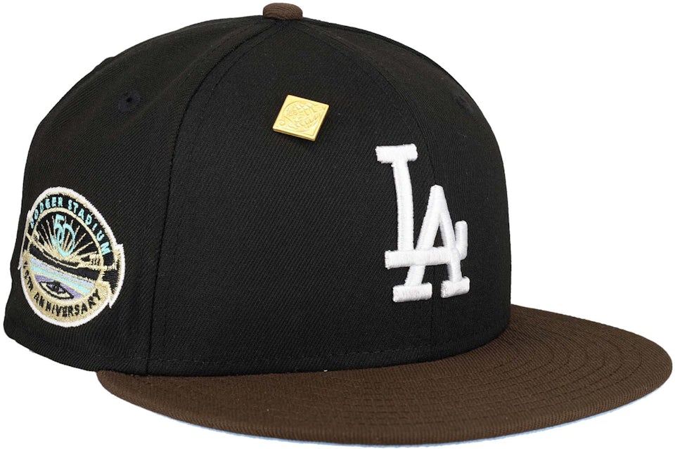 Los Angeles Dodgers New Era Black & White 59FIFTY Fitted Hat - Black 7 1/4
