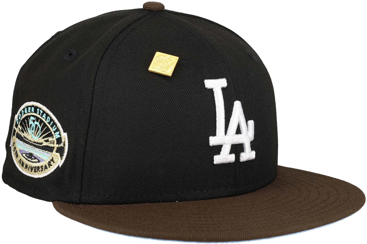 Los Angeles Angels New Era Retro 59FIFTY Fitted Hat - Stone/Red