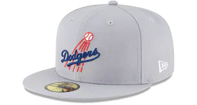 New Era Los Angeles Dodgers Cooperstown 1958 59Fifty Fitted Hat Gray