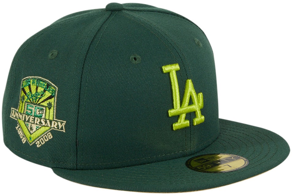 Hatclub Exclusive LA Dodgers 50th Anniversary Crocodile Patch Hat Green
