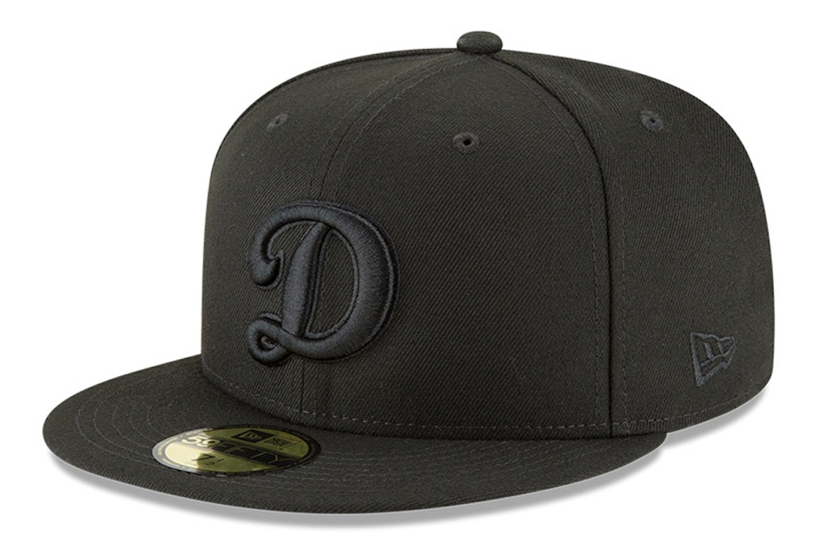 Pre-owned New Era Los Angeles Dodgers D 59fifty Fitted Hat Black/black