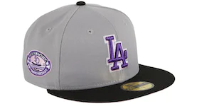 New Era Los Angeles Dodgers Fuji 50th Anniversary Stadium Patch Hat Club Exclusive 59Fifty Fitted Hat Grey/Black