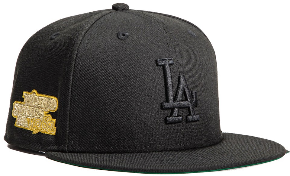 New Era Los Angeles Dodgers Gold Digger 1981 World Series Patch Hat Club Exclusive 59FIFTY Fitted Hat Black