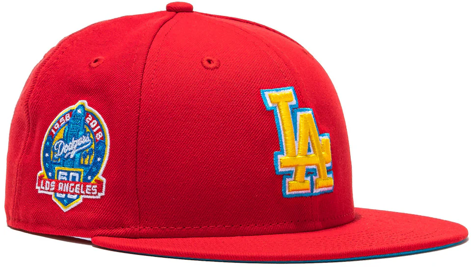 New Era Los Angeles Dodgers Hat Wheels 60th Anniversary Patch Hat Club ...
