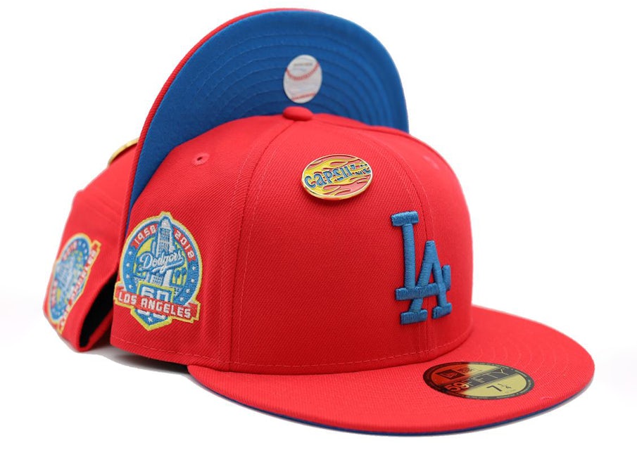 Los Angeles Dodgers 1958 New Era 59FIFTY Fitted Hat (Blue Gray Under BRIM) 7 5/8