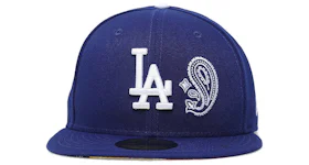 New Era Los Angeles Dodgers Patchwork Paisley Undervisor 59Fifty Fitted Hat Dark Blue