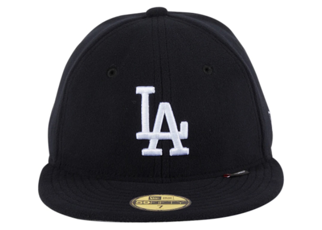Pre-owned New Era Los Angeles Dodgers Polartec 59fifty Fitted Hat Black