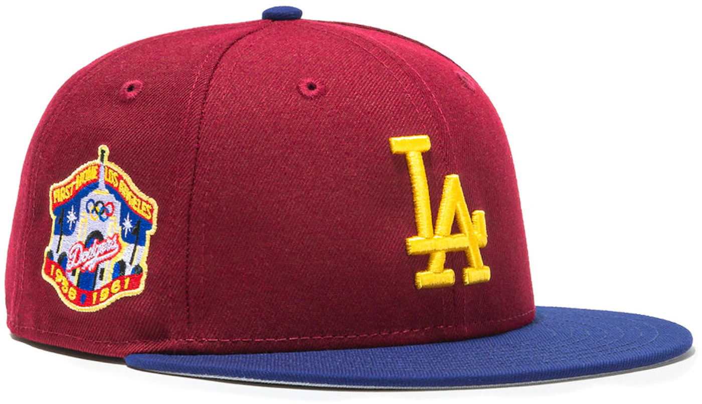 Los Angeles Dodgers New Era MLB Basic Cardinal 59FIFTY Fitted Hat 7 3/4