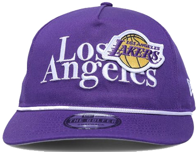 New Era 9FIFTY Los Angeles Lakers Foam Trucker Snapback Hat Purple