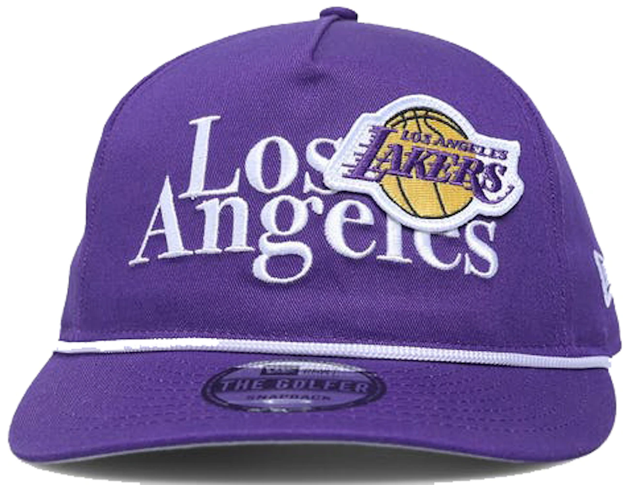 Men's Mitchell & Ness Purple/Gold Los Angeles Lakers Half and Half Snapback Hat