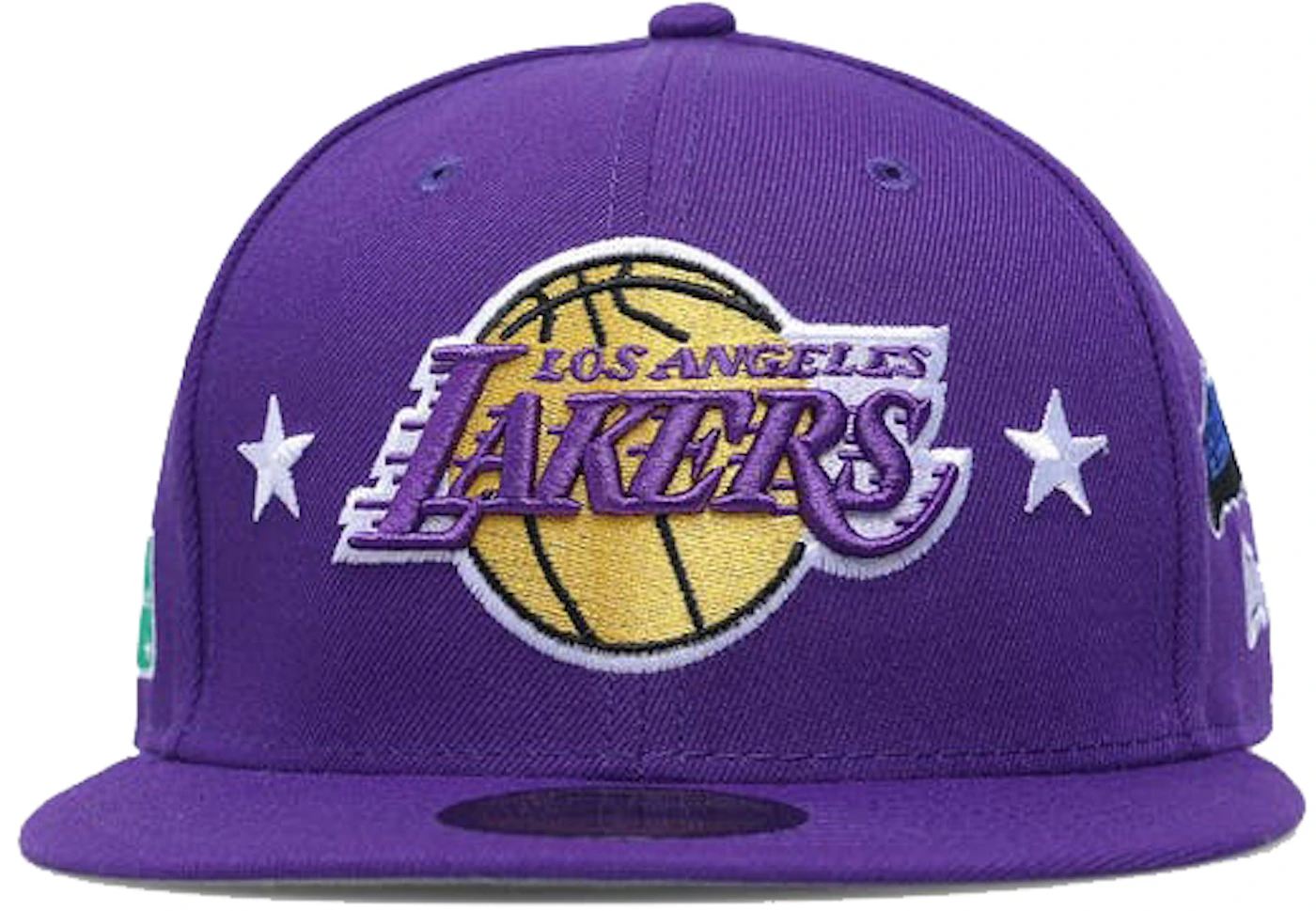 Men's Los Angeles Lakers New Era Purple City Cluster 59FIFTY