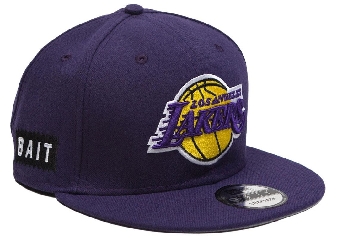 Pre-owned New Era X Bait Los Angeles Lakers Otc 9fifty Snapback Cap Purple