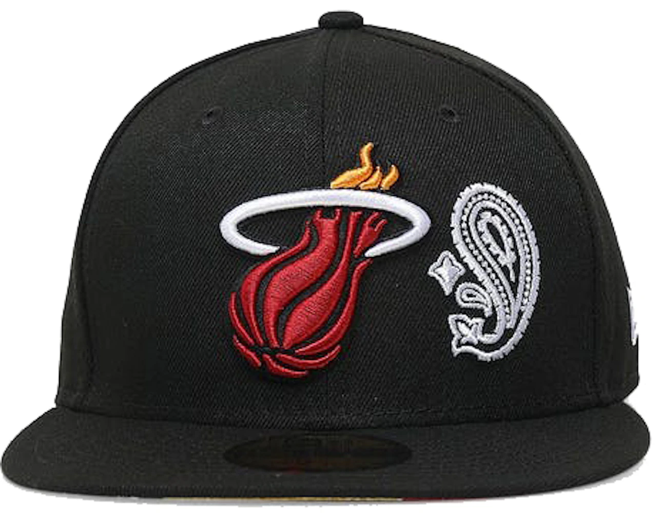 New Era Miami Heat Patchwork Paisley Undervisor 59Fifty Fitted Hat ...