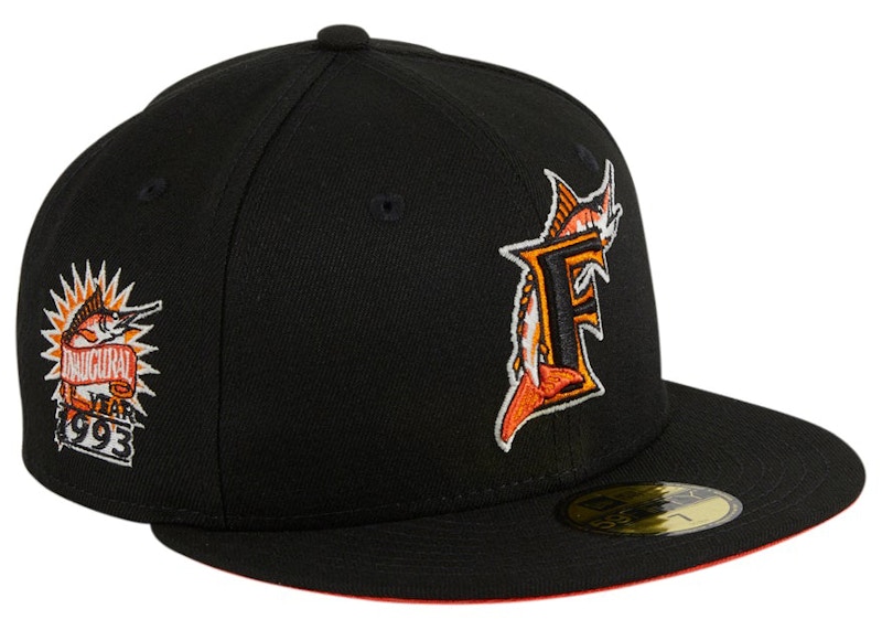 miami marlins black fitted hat