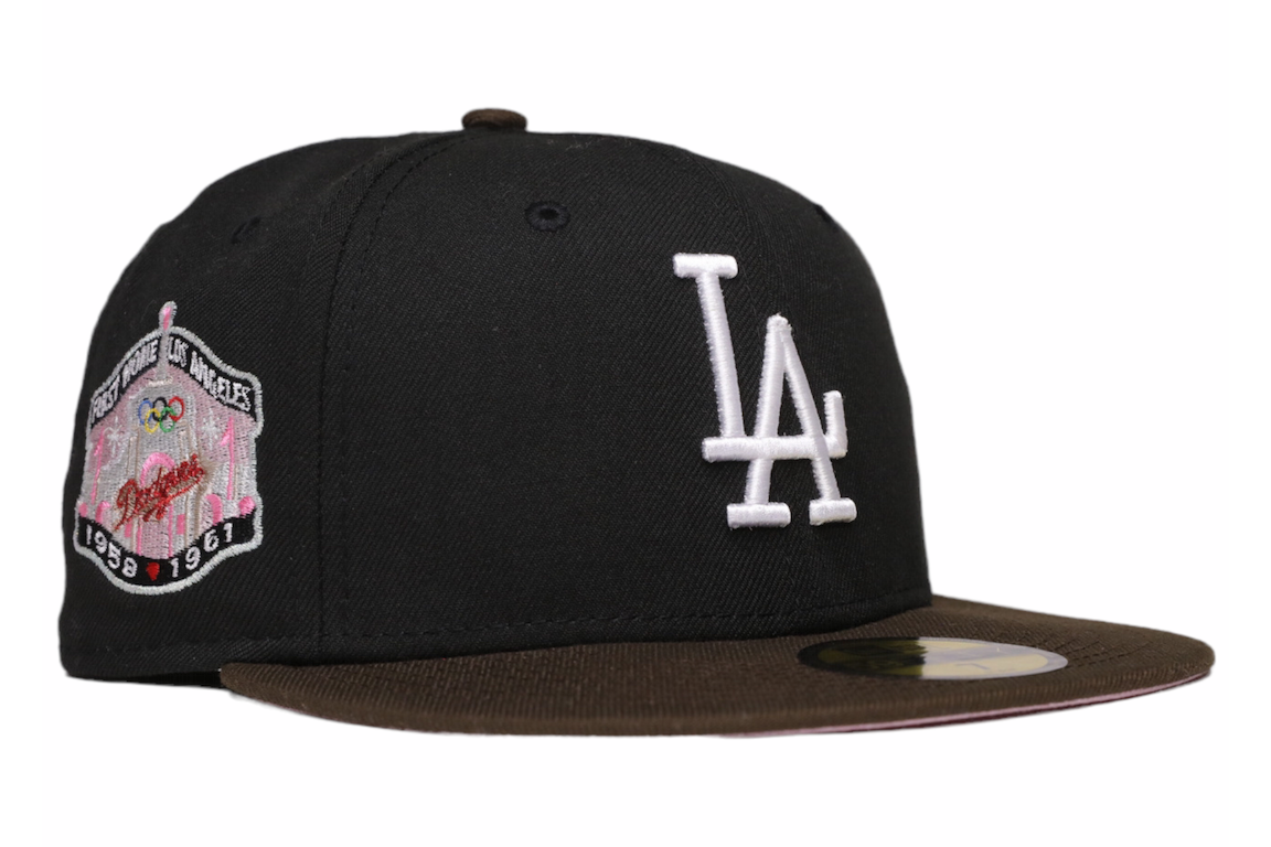 Pre-owned New Era Mikiwar X The Mag Park Los Angeles Dodgers 59fifty Fitted Hat Reverse Pink Mocha
