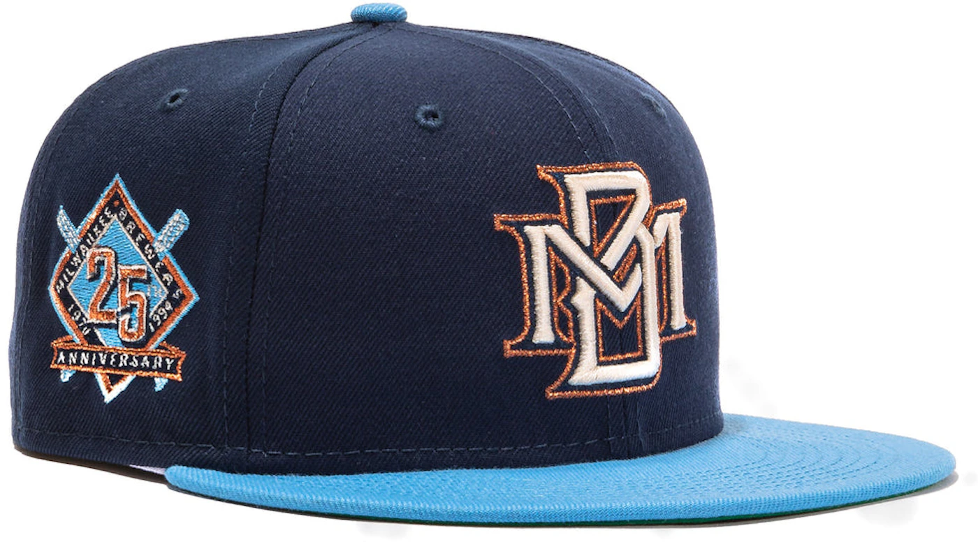 New Era Milwaukee Brewers 50th Anniversary Pinstripe Heroes Elite Edition  59Fifty Fitted Hat