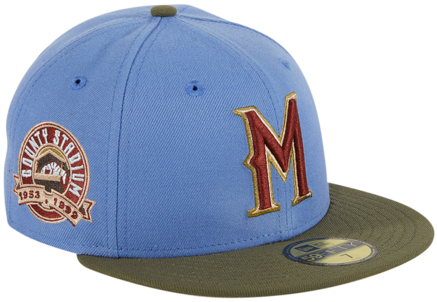 New Era 59FIFTY Milwaukee Brewers City Connect Patch Brew Crew Hat - Green, Red, Metallic Silver Green/Brown / 7 1/4