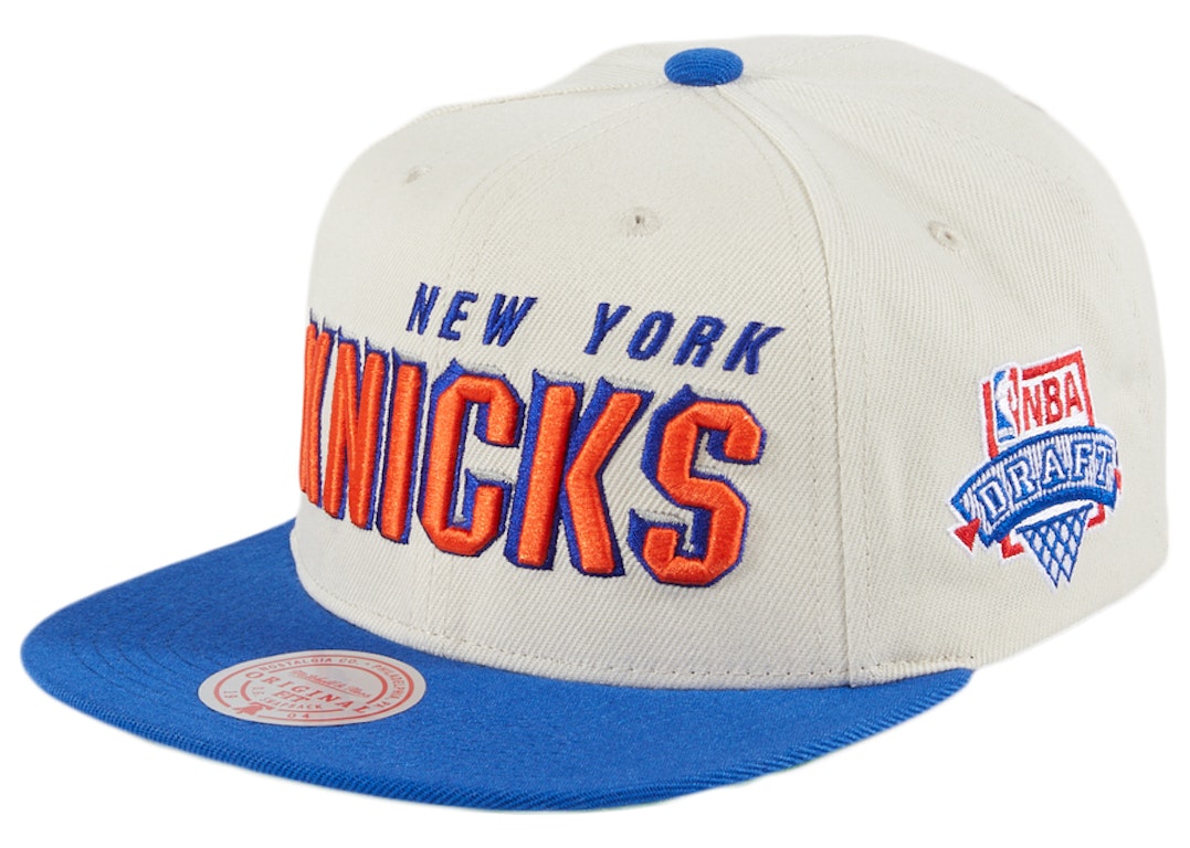 Pre-owned New Era Mitchell & Ness New York Knicks Draft Day Snapback Hat White/royal