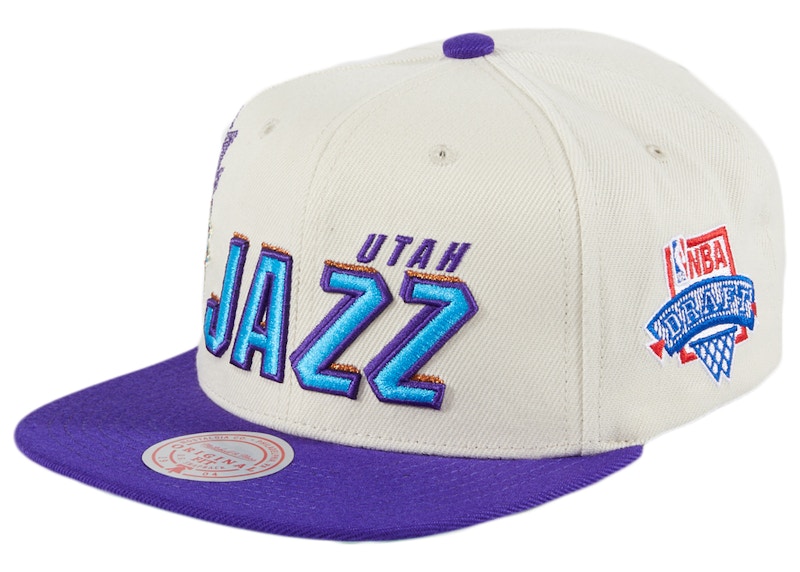 New Era Mitchell & Ness Utah Jazz Draft Day Snapback Hat White