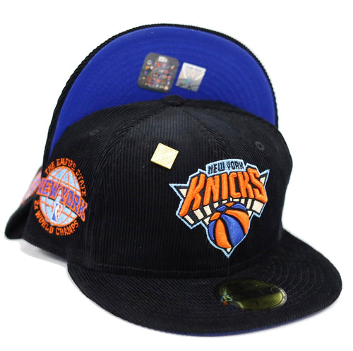 New Era New York Knicks 2x World Champs Patch Fitted Hat Fitted