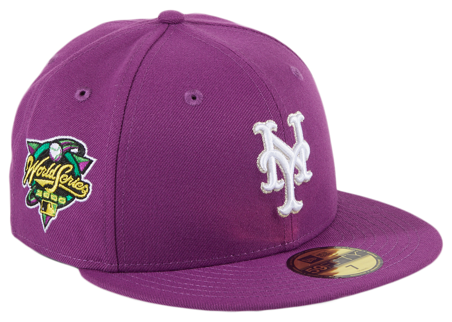 New Era New York Mets Aux Pack Vol 2 2000 World Series Patch Hat Club Exclusive 59Fifty Fitted Hat White/Maroon