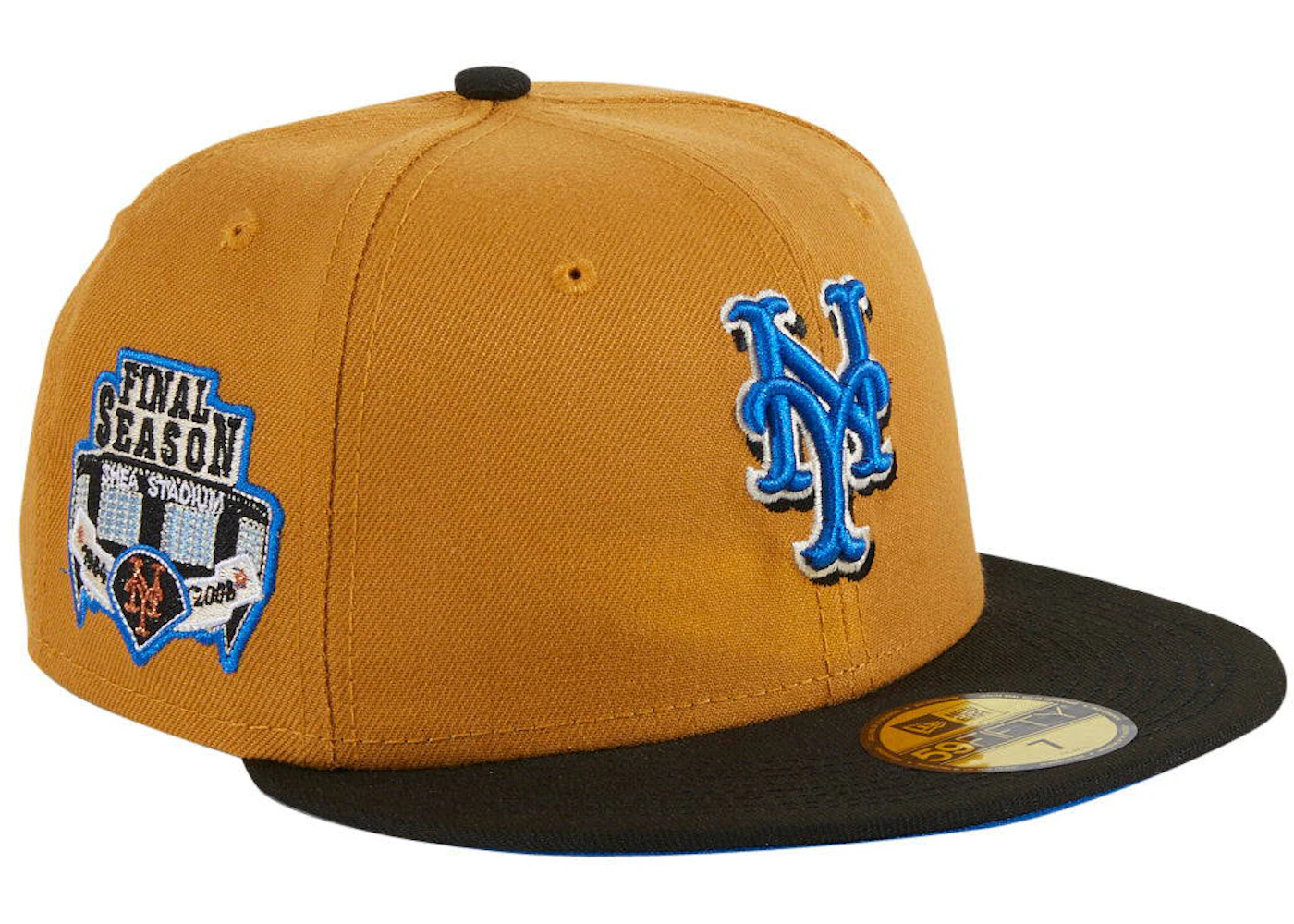 New Era New York Mets Ancient Egypt Final Season at Shea Hat Club Exclusive 59Fifty  Fitted Hat Khaki/Black/Royal Blue Men's - SS22 - US
