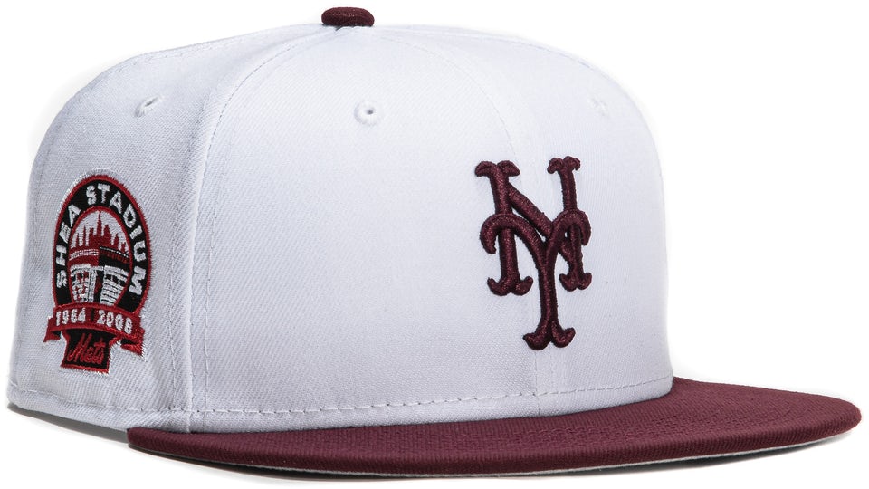 New Era New York Mets Aux Pack Vol 2 2000 World Series Patch Hat Club Exclusive 59FIFTY Fitted Hat White/Maroon