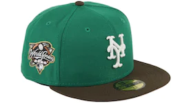 New Era New York Mets Quiet Storm Hat Club Exclusive 2000 World Series Patch 59Fifty Fitted Hat Kelly Green/Brown