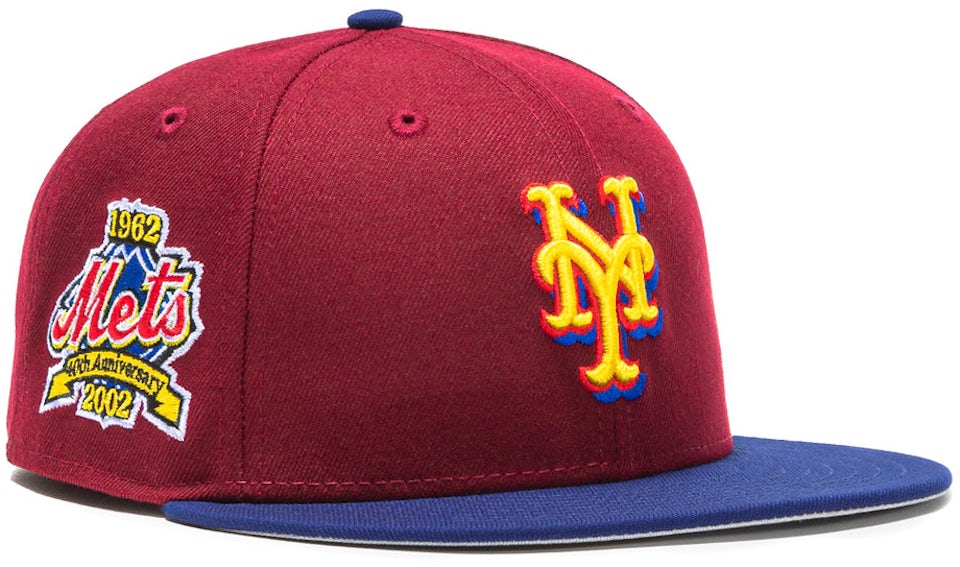 New York Mets New Era 50th Anniversary Botanical 59FIFTY Fitted Hat~Blue