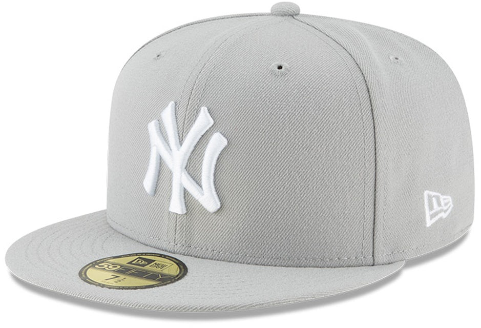 New Era New York Yankees 59Fifty Fitted Hat Grey/White Men's - FW21 - US
