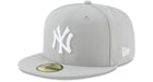 뉴에라 뉴욕 양키스 59피프티 피티드 햇 그레이/화이트