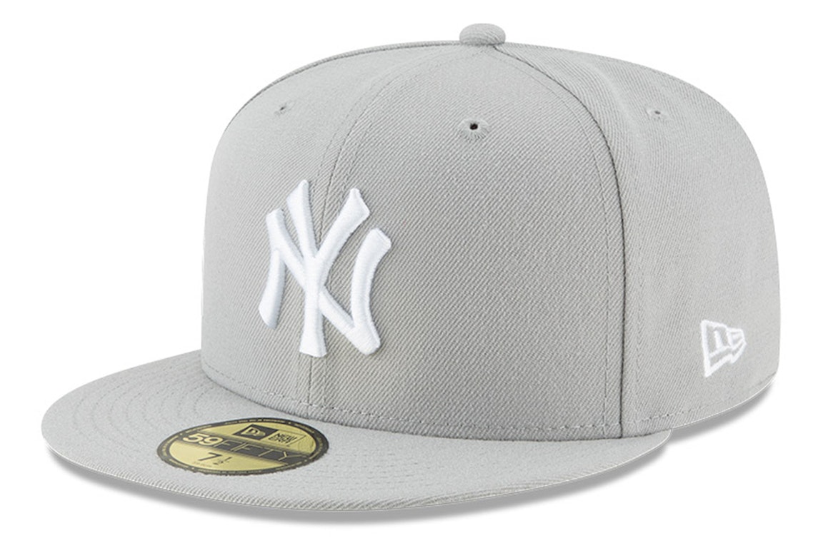 Pre-owned New Era New York Yankees 59fifty Fitted Hat Grey/white