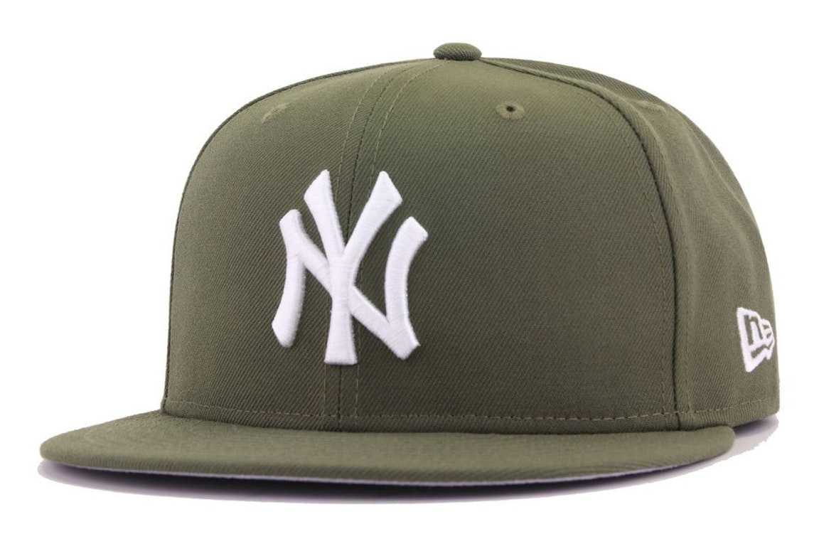 Pre-owned New Era New York Yankees 59fifty Fitted Hat Olive