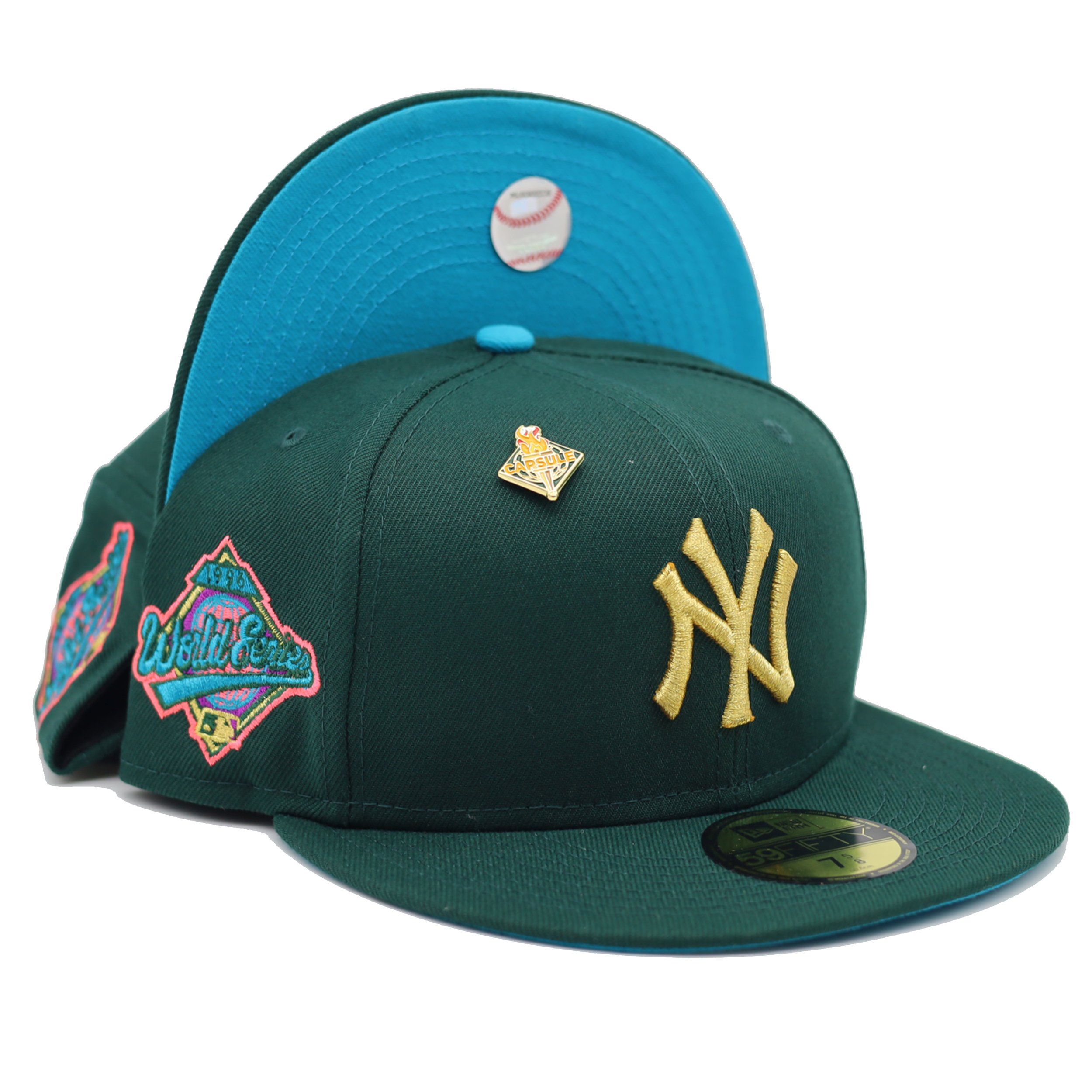 New Era New York Yankees #39;96 Olympic Collection (Part 2) Corduroy 1996 World Series Capsule Hats Exclusive 59Fifty Fitted Hat Black/Blue
