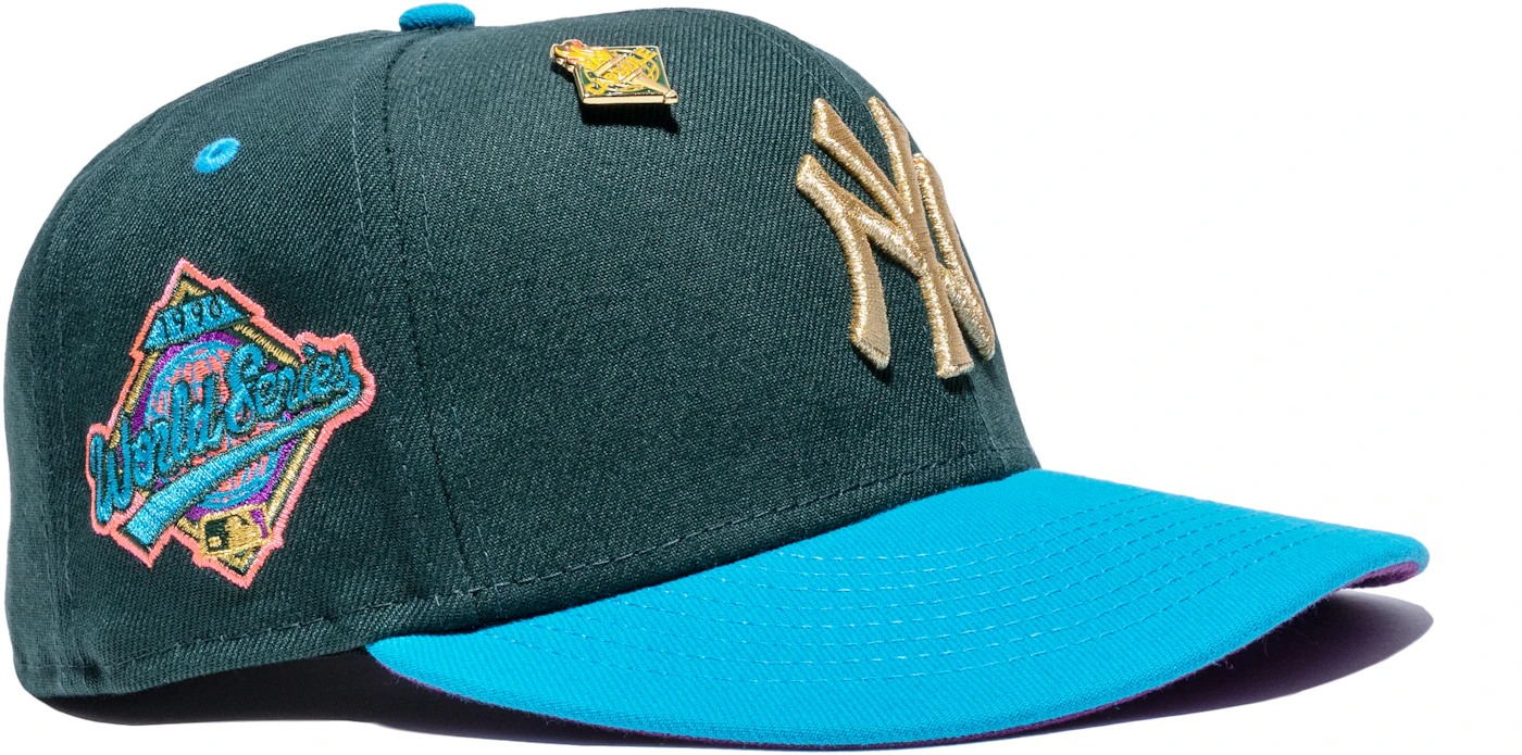 Men's New Era Neon Green/Lavender York Yankees Spring Color Two-Tone 59FIFTY Fitted Hat