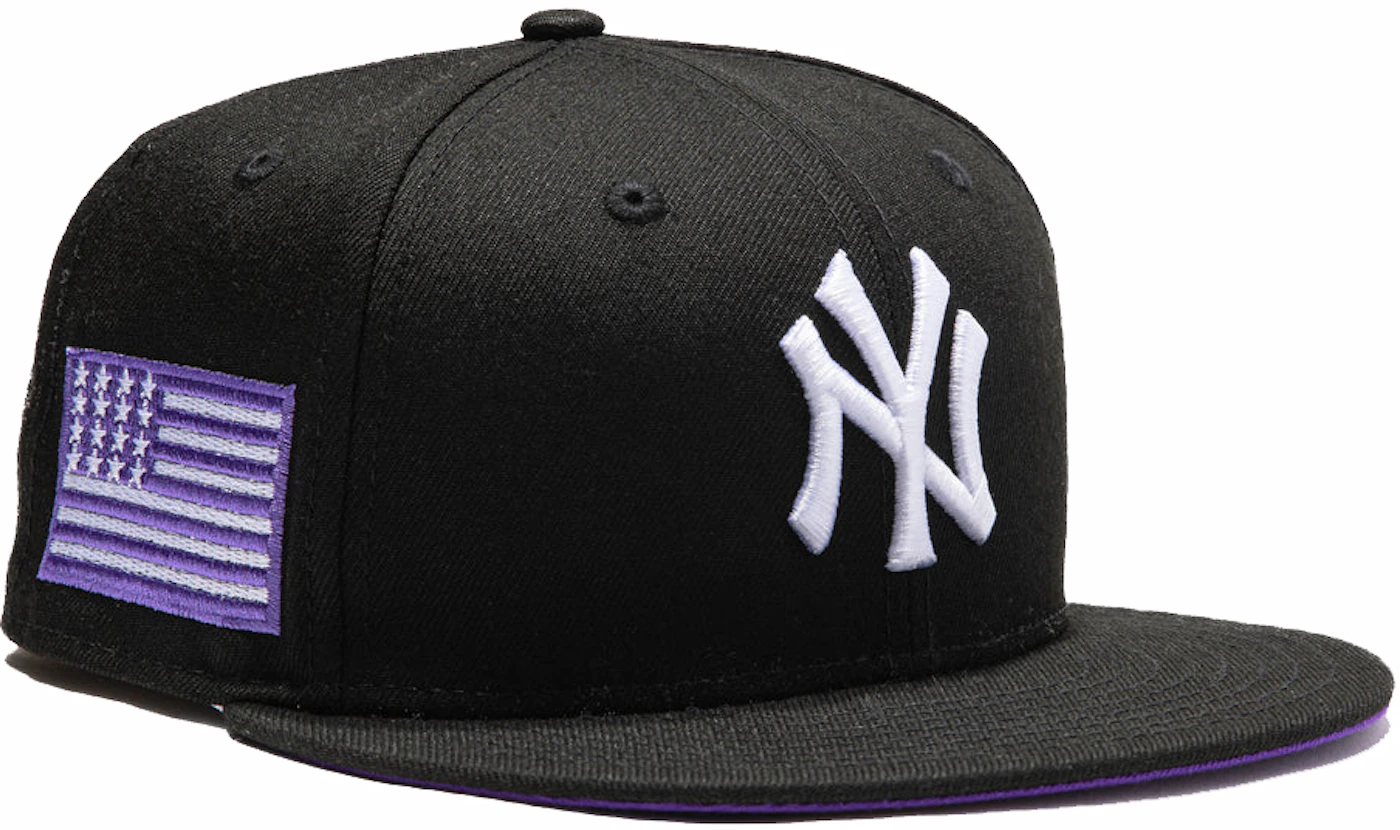 New Era New York Yankees Aux Pack Flag Patch Hat Club Exclusive 59Fifty Fitted Hat Black - SS22 - JP