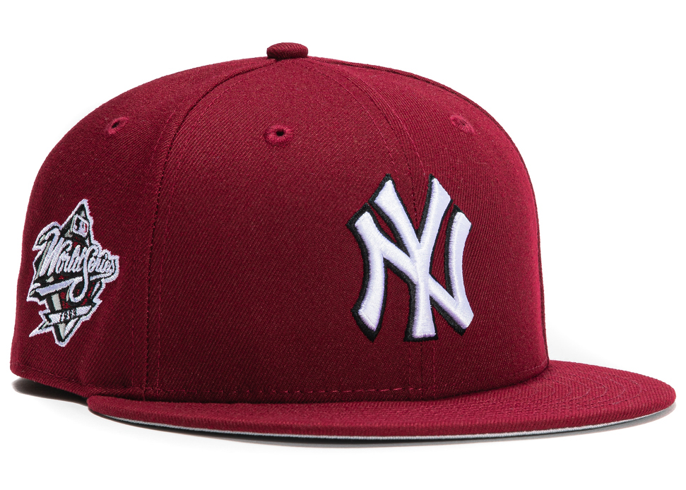 New Era New York Yankees Aux Pack Vol 2 1999 World Series Patch Hat Club  Exclusive 59Fifty Fitted Hat Cardinal/White