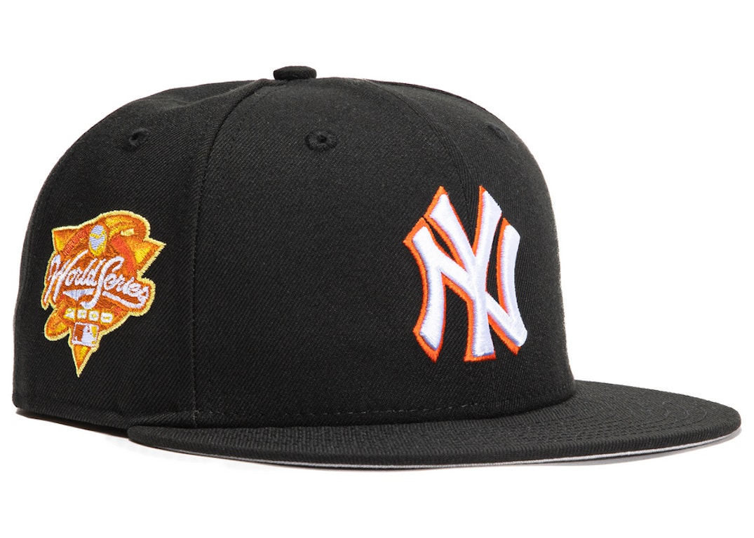 Pre-owned New Era New York Yankees Aux Pack Vol 2 2000 World Series Patch Hat Club Exclusive 59fifty Fitted Ha In Black/white/orange