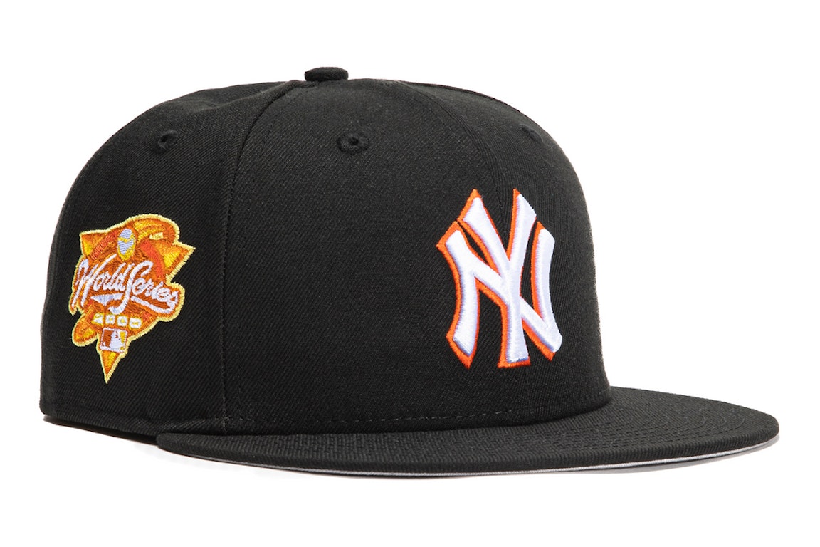 Pre-owned New Era New York Yankees Aux Pack Vol 2 2000 World Series Patch Hat Club Exclusive 59fifty Fitted Ha In Black/white/orange