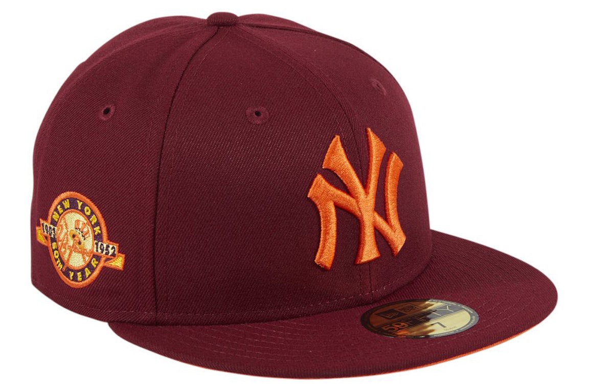 Pre-owned New Era New York Yankees Badlands 50th Anniversary Patch Hat Club Exclusive 59fifty Fitted Hat Cardi In Cardinal
