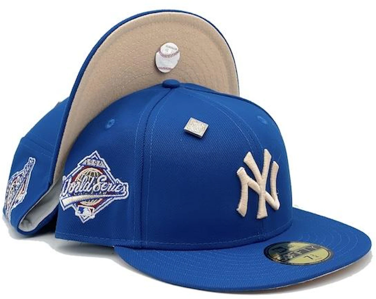 Men's New Era Blue Stone Atlanta Braves 1996 World Series Undervisor  59FIFTY Fitted Hat