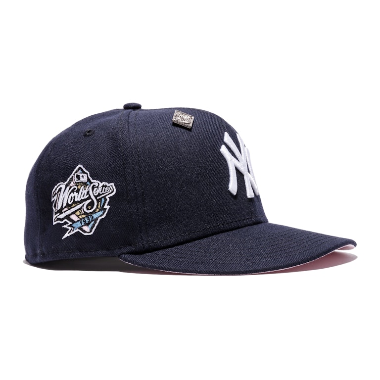 Pre-owned New Era New York Yankees Capsule Sampler Pack 1999 World Series 59fifty Fitted Hat Navy/pink