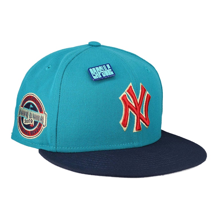 Pre-owned New Era New York Yankees Capsule Teal Collection 2009 Inaugural Season 59fifty Fitted Hat Teal/grey