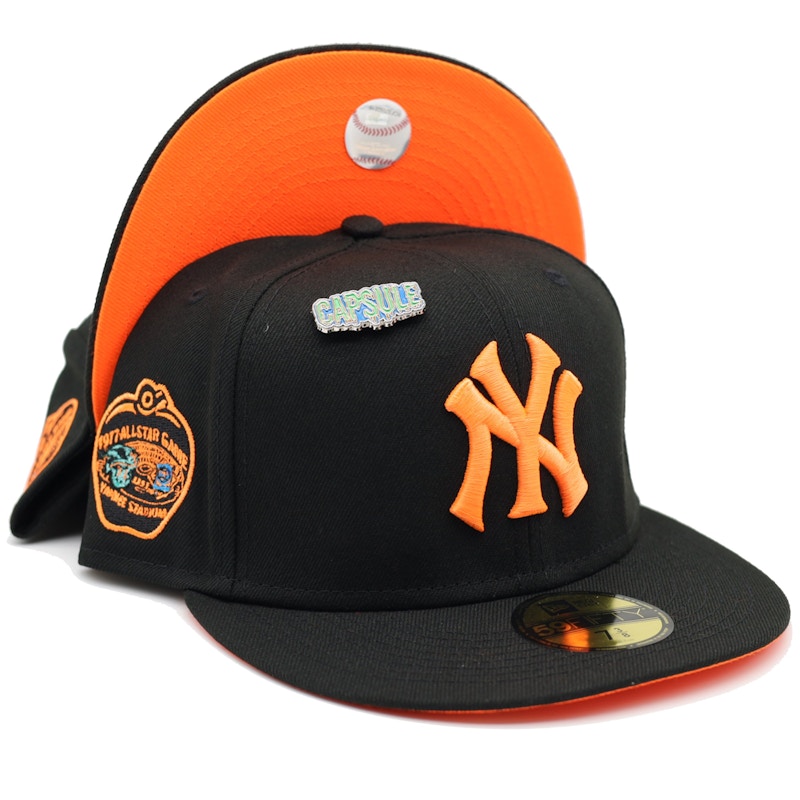 orange fitted hats