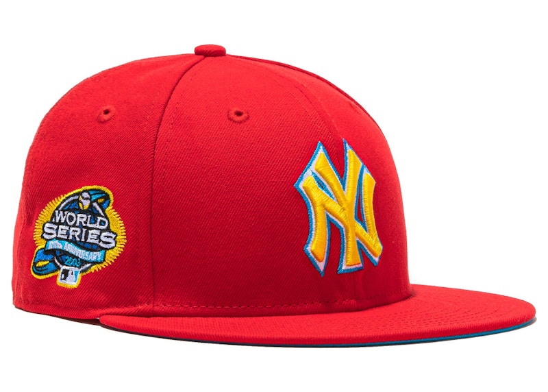 red yankees world series hat