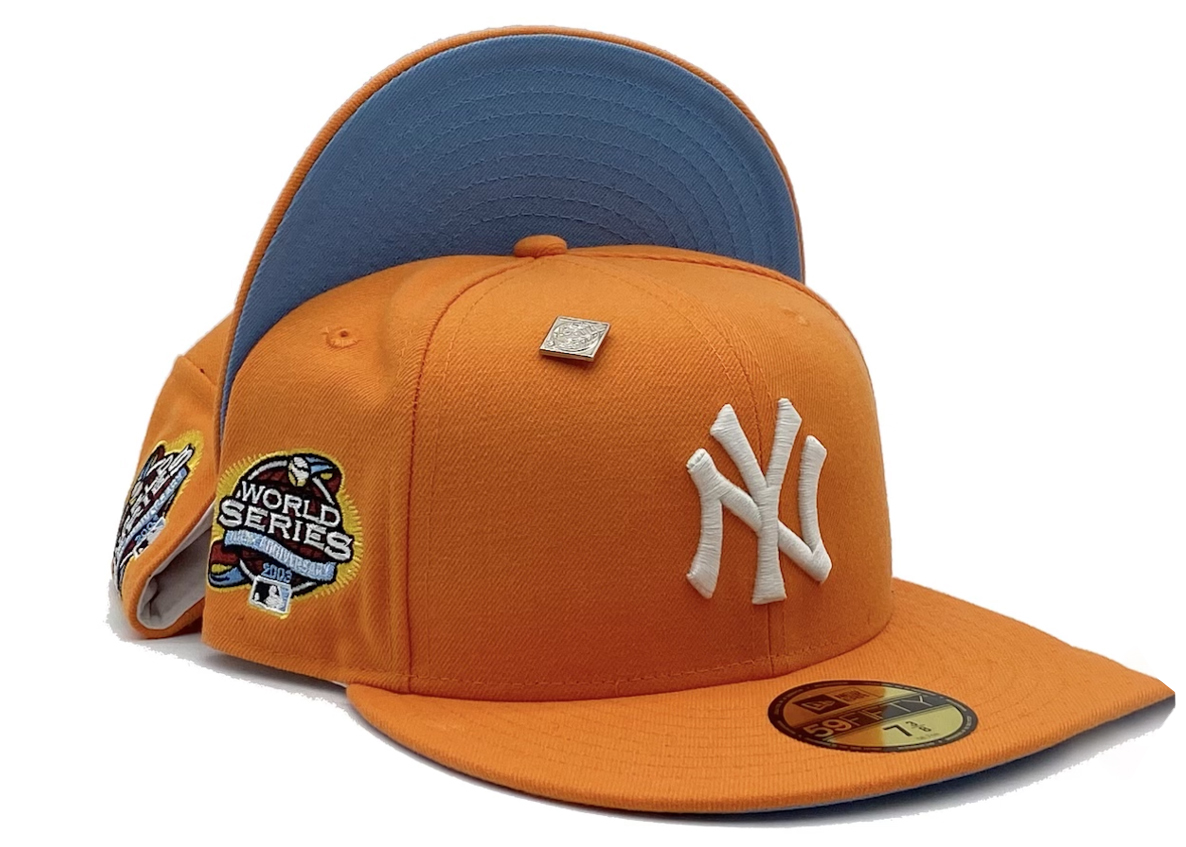 New York Yankees BLACKDANA BOTTOM Vice Blue Fitted Hat