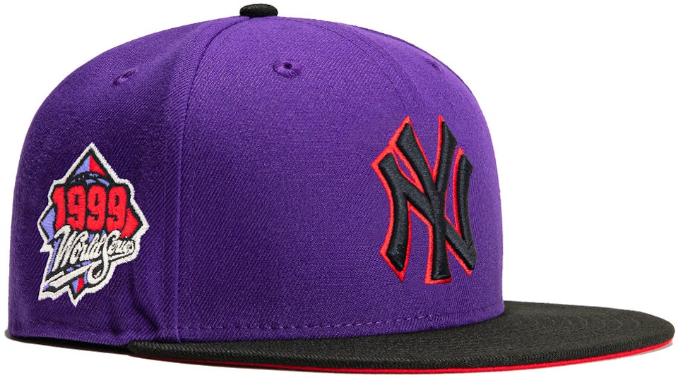Series Exclusive - World Era FW22 59Fifty Yankees New T-Dot US Hat 1999 - New Fitted Purple/Black Club York Men\'s Hat Patch