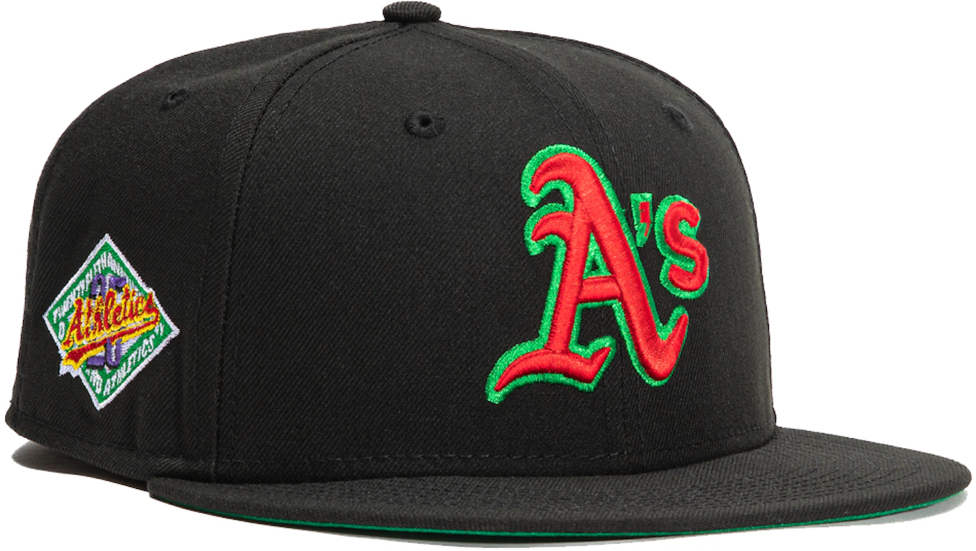 New Era Los Angeles Angels 25th Anniversary Patch Fitted Hat Black/Red  Men's - SS22 - US