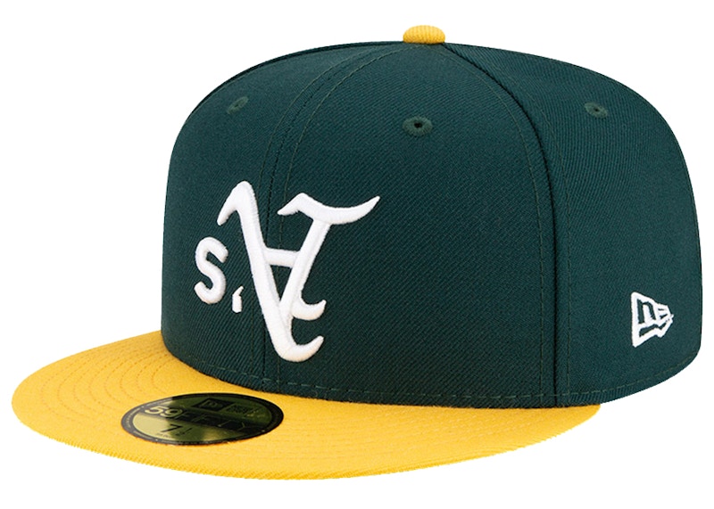 New Era Oakland Athletics Upside Down 59Fifty Fitted Hat Green