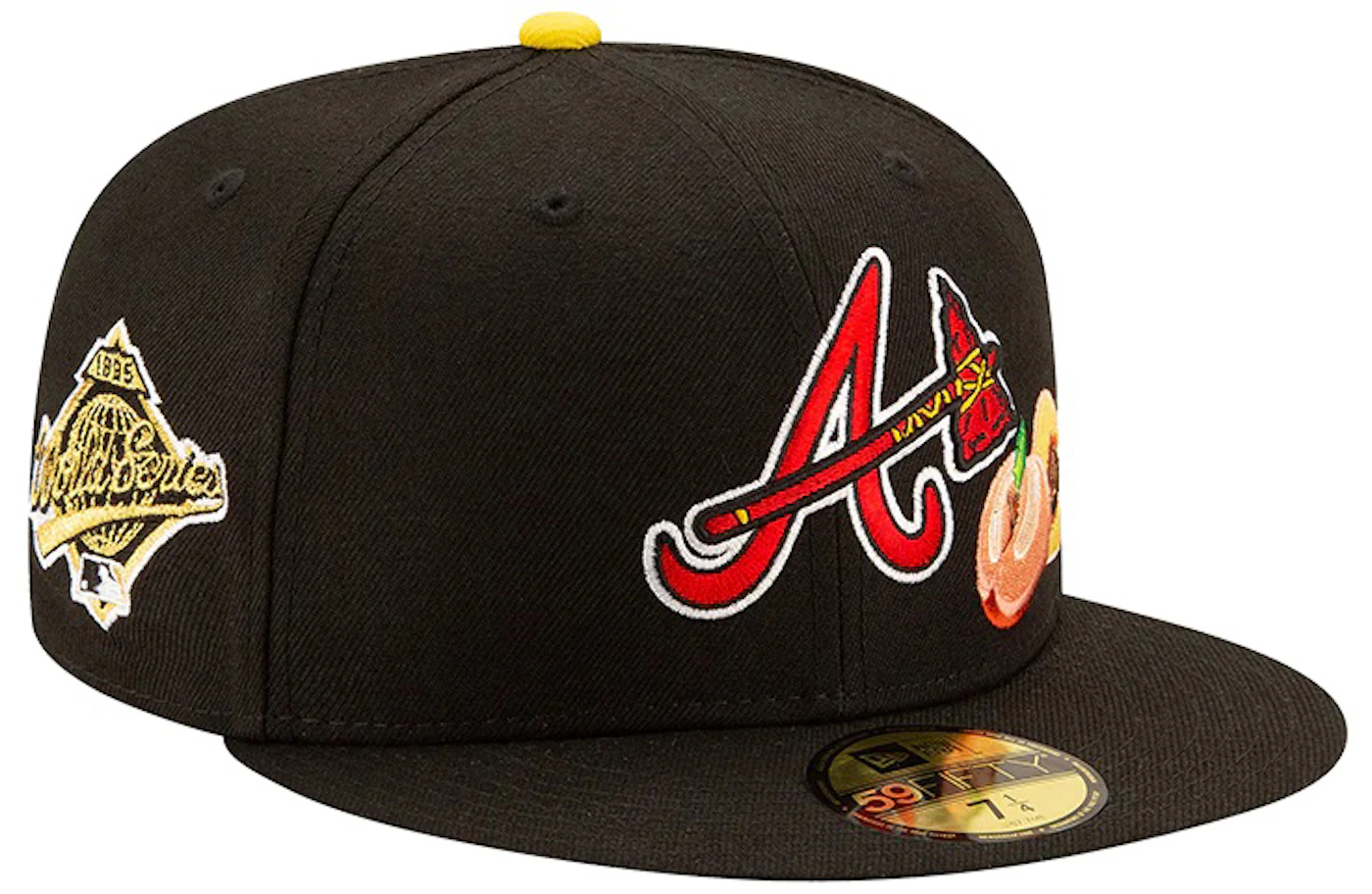 Atlanta Braves MLB FLOCKING White-Black Fitted Hat